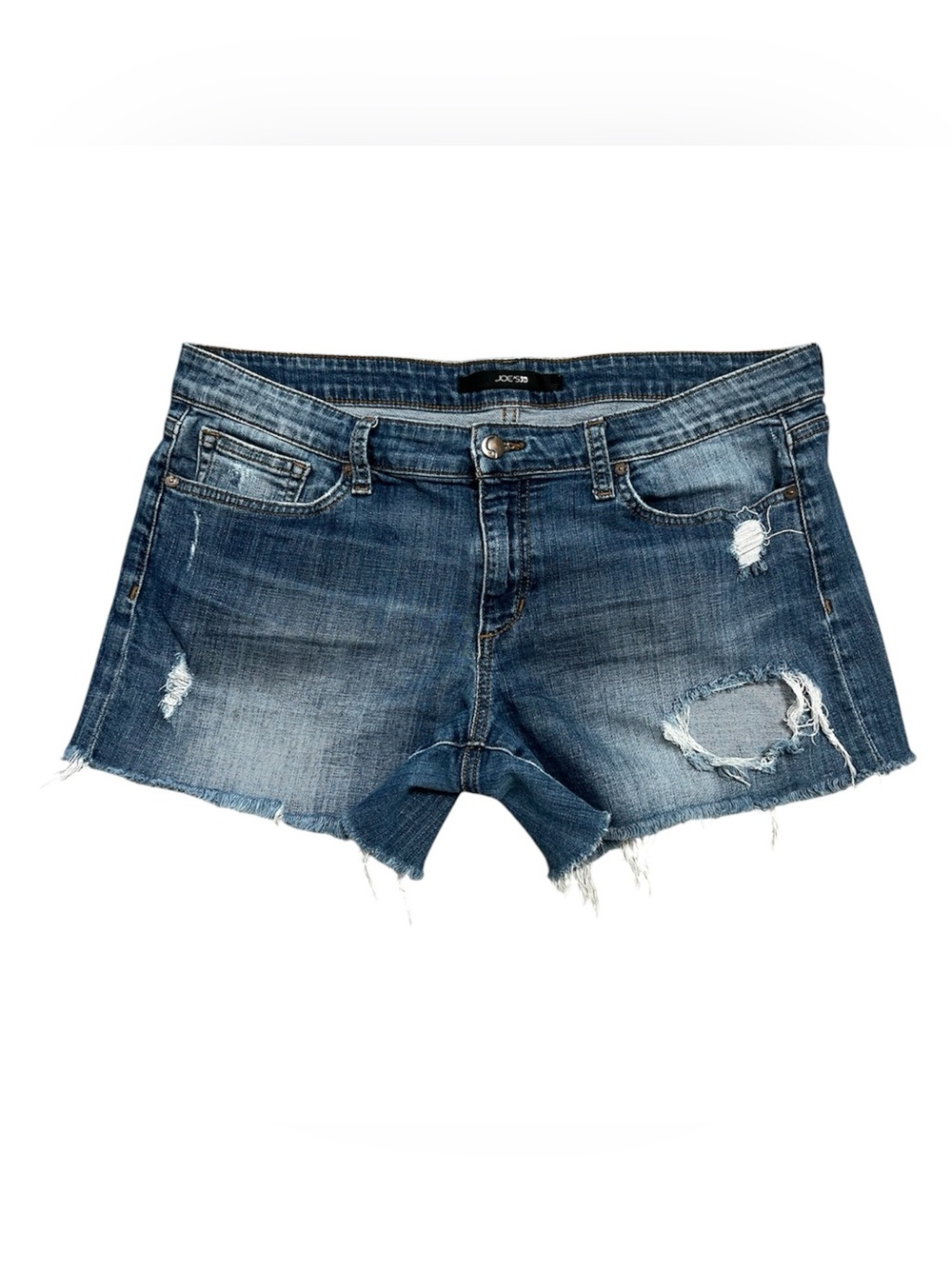 JOE’S JEANS DISTRESSED DENIM cut-off shorts 4” inseam medium wash size 32